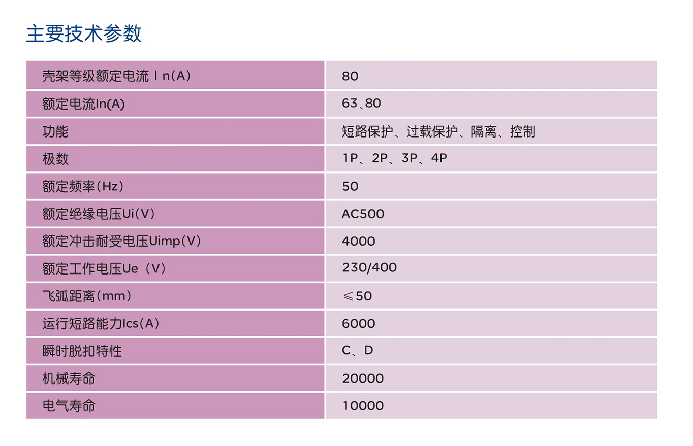 人民電器RDB5-80系列小型斷路器 