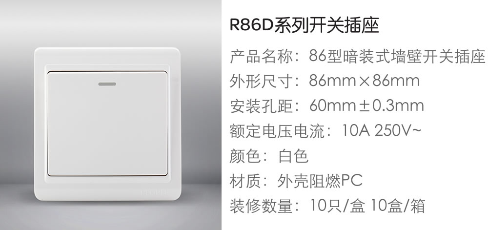 人民電器四聯開關(R86D) 